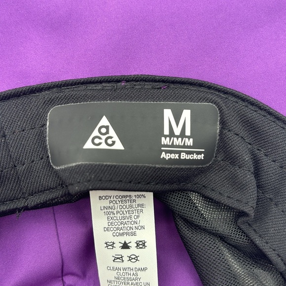 Nike Unisex Size Medium ACG Apex Bucket Hat Purple/Black NEW FB6530-599 - Picture 5 of 5